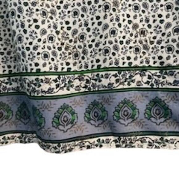 Beachlunchlounge Tunic Top Tassel Ties Gold Thread Gathered Wrists Size M - Picture 5 of 12